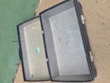 Vintage Navy Hard-Shell Suitcase — Retro Hostel Markings - Image 2