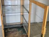 Vintage Wooden-Framed Glass Display Cabinet — Honey-Tone Timber, Glass Shelves - Image 3
