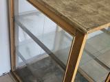 Vintage Wooden-Framed Glass Display Cabinet — Honey-Tone Timber, Glass Shelves - Image 2