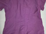 Della Two-Piece Uniform / Scrub Set — Aubergine with White Piping, Size L - Image 4