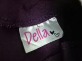 Della Two-Piece Uniform / Scrub Set — Aubergine with White Piping, Size L - Image 2