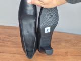 Green Cross Black Leather Court Shoes — Size 39 - Image 6