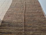 Large Handwoven Multicolour Rag Rug with Tasselled Fringe - Image 2