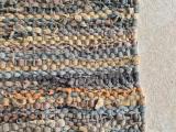 Large Handwoven Multicolour Rag Rug with Tasselled Fringe - Image 4