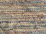 Large Handwoven Multicolour Rag Rug with Tasselled Fringe - Image 3