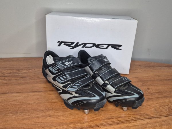Ryder MTB Cycling Shoes — Size 9, SPD Cleats Fitted, Boxed