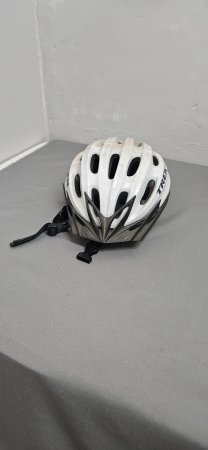 TREK Cycling Helmet — Size Small, White/Black, Good Condition