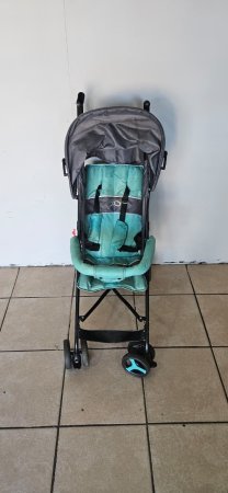 Teal & Grey Folding Umbrella Stroller — Toddler Pushchair