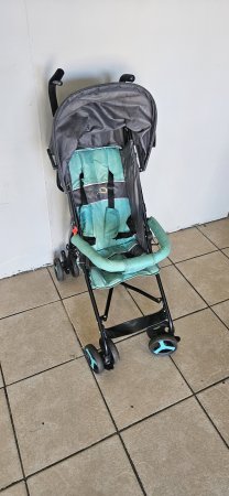 Teal & Grey Folding Umbrella Stroller — Toddler Pushchair
