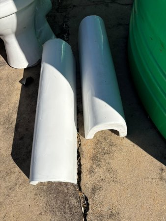 Pair of Curved Ceramic Salvage Panels — Bath/Cistern Trim
