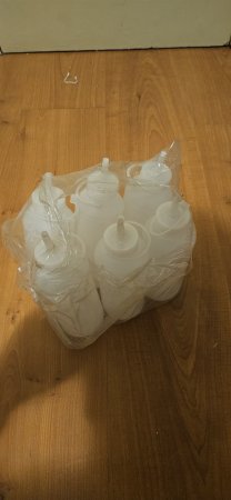 Set of Plastic Squeeze Sauce Bottles — New