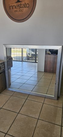 Large Silver-Framed Wall / Console Mirror
