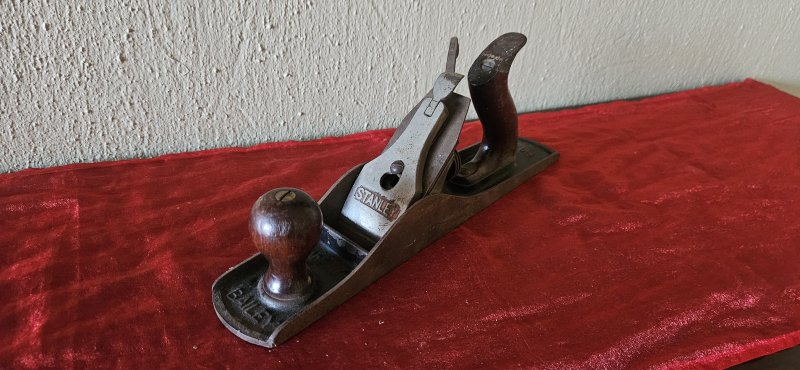 Stanley Bailey Vintage Wood Hand Plane — Collectible Tool