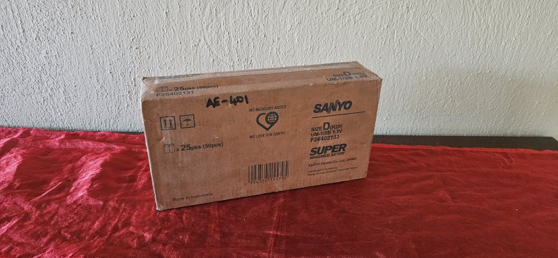 Sanyo Super Size-D Batteries — Sealed Trade Carton (50 pcs)