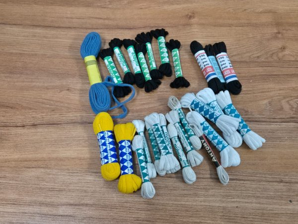 Shoelace Bundle — Blue, Yellow, White and Black, 60–150cm