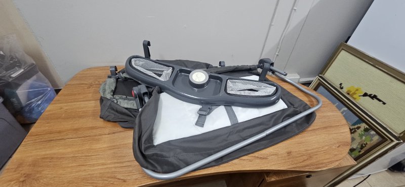 Baby Carrycot Attachments Bundle — Folding Stand, Parent Tray, Covers & Liner