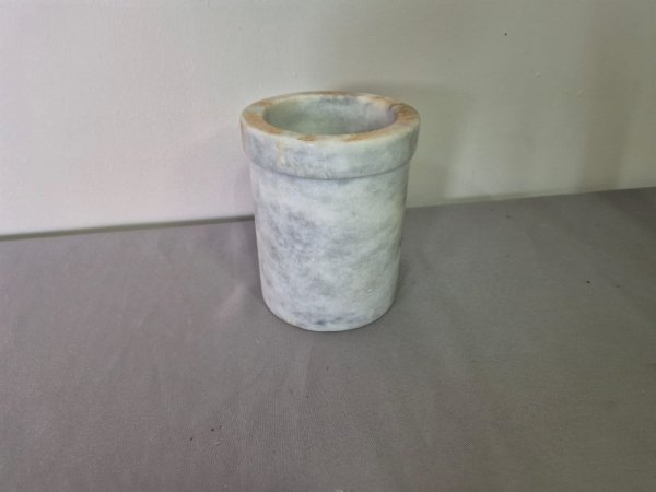 Marble Cylindrical Pot / Utensil Holder / Vase (~16 cm)
