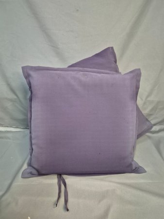 Set of Eight Outdoor Seat Cushions — Lilac & Purple Tones
