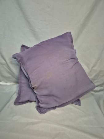 Set of Eight Outdoor Seat Cushions — Lilac & Purple Tones