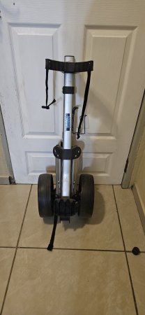 Donnay 2-Wheel Pull-Along Golf Trolley — Silver Aluminium
