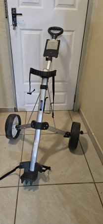 Donnay 2-Wheel Pull-Along Golf Trolley — Silver Aluminium