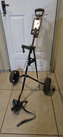 Spyder 2-Wheel Pull-Along Golf Trolley — Black