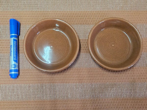 Pair of Brown Glazed Stoneware Bowls