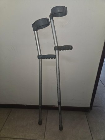 Pair of Adjustable Forearm (Elbow) Crutches, Charcoal