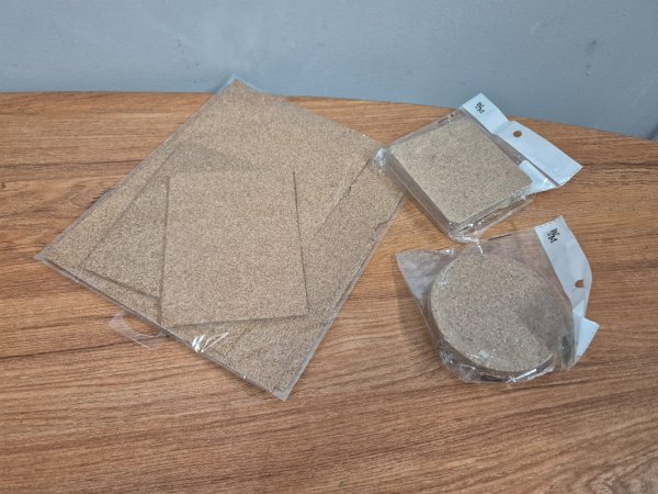 Cork Craft Sheets & Coaster Blanks — Sealed Packs