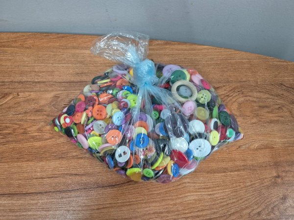 Mixed Craft Buttons — Large Bag, Hundreds of Pieces