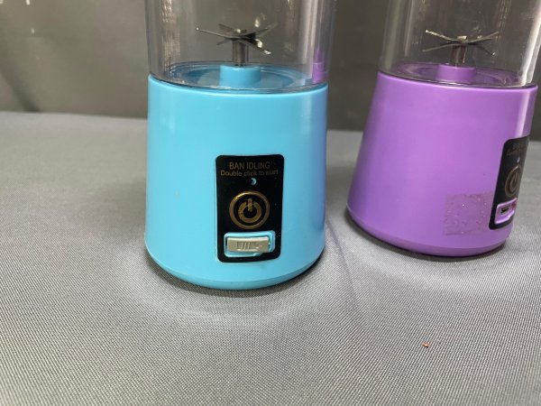 Portable USB Rechargeable Blenders ×2 — Blue & Purple