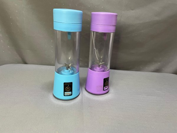 Portable USB Rechargeable Blenders ×2 — Blue & Purple