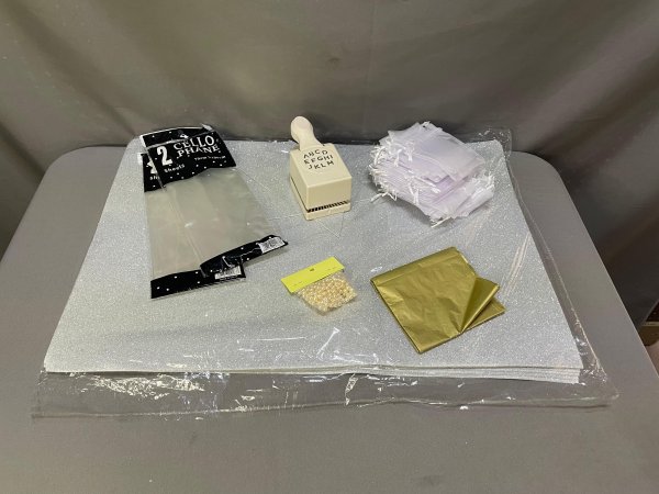 Gift-Wrap & Craft Supplies Bundle — Cellophane, Punch & Organza Bags