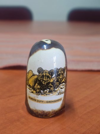 SADF "Border Duty / Grensdiens" Ceramic Shaker — Lion Cubs