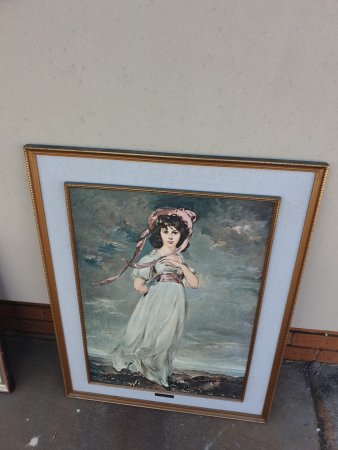 "Blue Boy" & "Pinkie" — Pair of Framed Gainsborough & Lawrence Prints