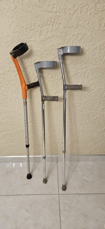 3x Forearm Elbow Crutches – Adjustable Aluminium, Various Styles