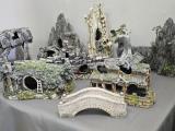 Aquarium Decor Collection — 8 Resin Ornaments (Temple, Wreck, Walker, Hobbit House & More) - Image 1