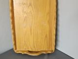 Pine Wooden Serving Tray with Scalloped Edge - Image 2