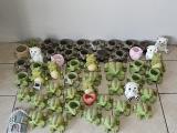 Cement Garden Ornament Mega Lot — Frog Planters, Animals & Fairy House - Image 2