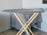 Folding Tabletop Ironing Board with Wooden X-Frame - Image 2
