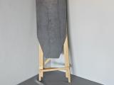 Folding Tabletop Ironing Board with Wooden X-Frame - Image 1