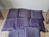 Set of Eight Outdoor Seat Cushions — Lilac & Purple Tones - Image 1
