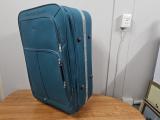 Large Teal Soft-Shell Wheeled Trolley Suitcase (Combination Locks) - Image 1