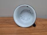 Vintage Phoenix Enamel Chamber Pot — White with Black Rim - Image 3