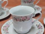 Rose Pattern Porcelain Tea Service — 15 Cups & 15 Saucers (30 Pieces) - Image 2