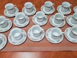 Rose Pattern Porcelain Tea Service — 15 Cups & 15 Saucers (30 Pieces) - Image 1