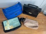 Assorted Handbags & Clutches (Set of 4) — Vanity Case, Leather Satchel, Bag & Clutch - Image 5