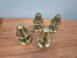 Solid Brass Bell Candle Holders ×4 — approx 10cm - Image 2