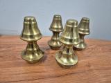 Solid Brass Bell Candle Holders ×4 — approx 10cm - Image 3