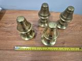 Solid Brass Bell Candle Holders ×4 — approx 10cm - Image 1